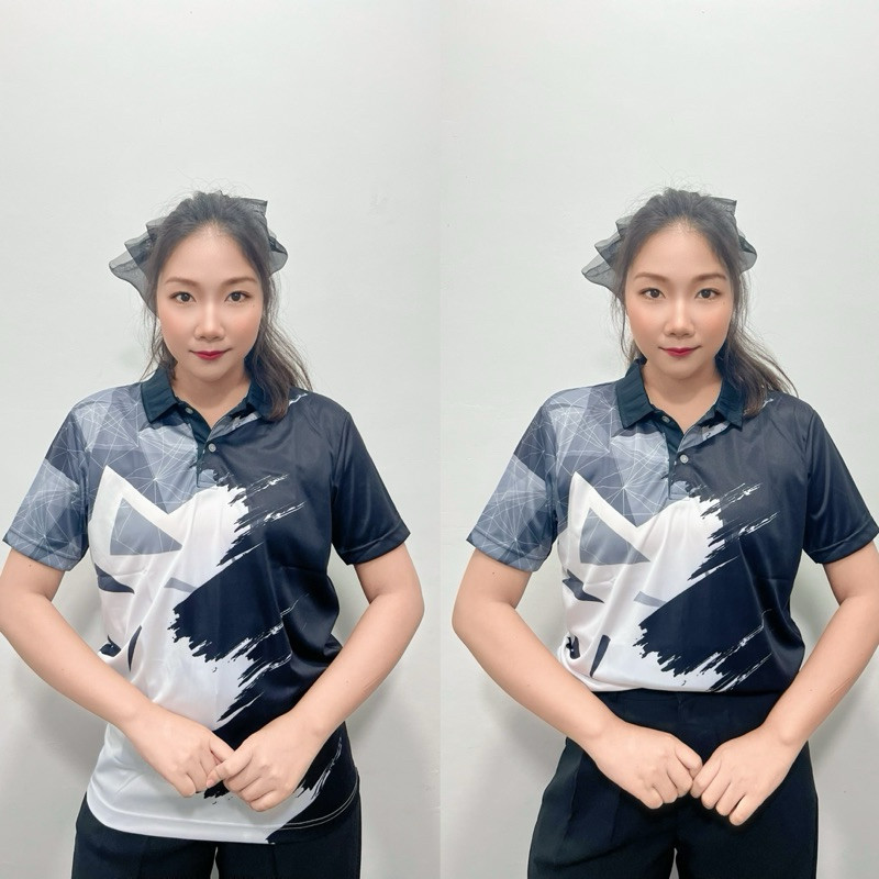 เสื้อคอปกโปโลพิมพ์ลาย สามารถสวมใส่ได้ทั้งชายและหญิง
