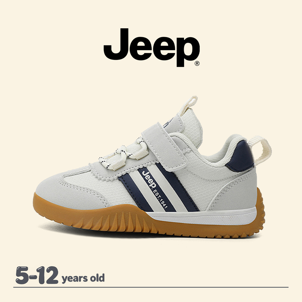 JEEP รองเท้าเด็กสำหรับทั้งชายและหญิง แบบส้นนุ่ม มีการป้องกันการกระแทกและการลื่นไถล ราคา ถูกที่สุด ดีลบีเคเค