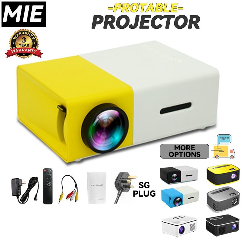 JA3 แบบพกพา Mini โปรเจคเตอร์ YG300 T20 S361 โฮมเธียเตอร์ในครัวเรือน LED HD 1080P AV USB 3D HDMI คริส