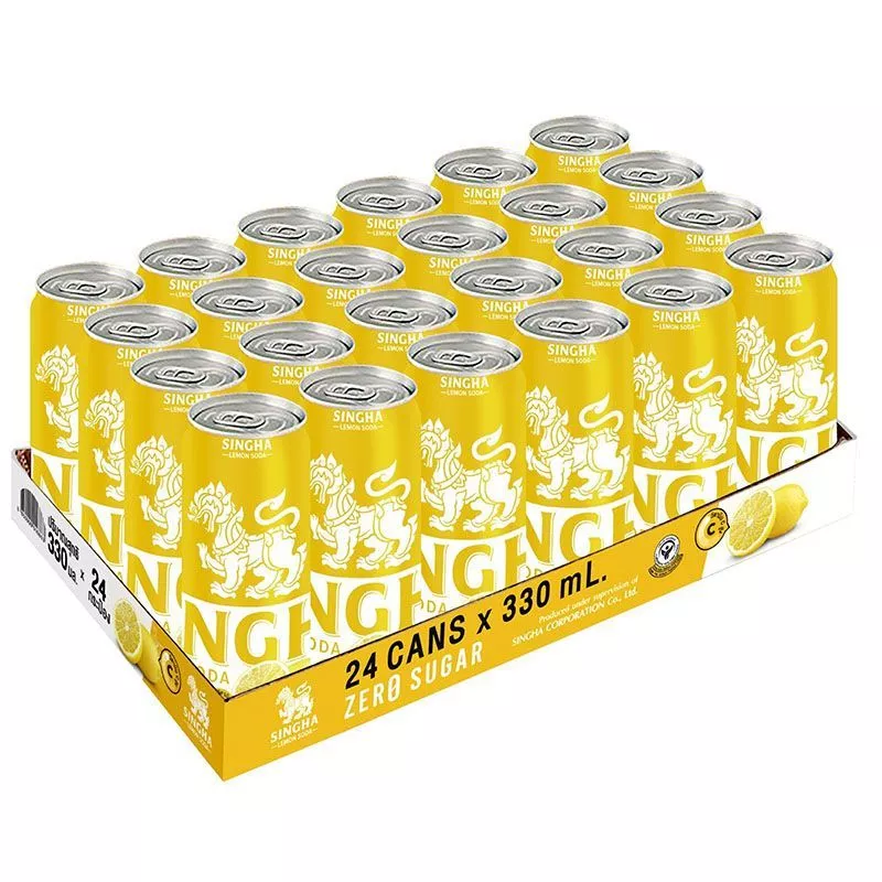 สิงห์เลมอนโซดา 330มล. แพค 24 Singha Lemon Soda 330ml. Pack 24 [หมายเลขบาร์โค้ด 8850999016887]