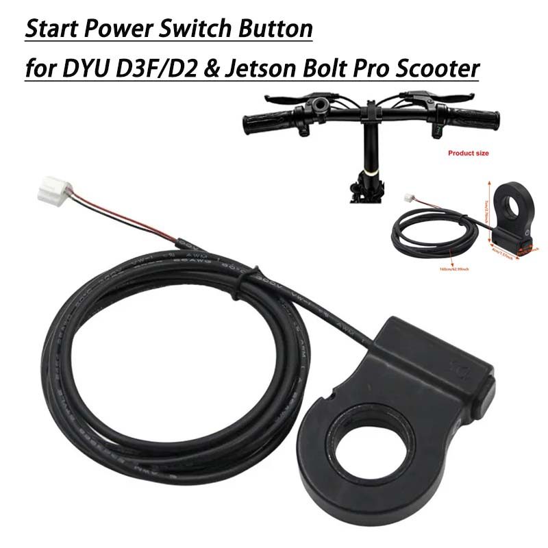 ปุ่มสวิตช์ไฟสตาร์ทเดิมสําหรับ DYU D3F/D2 & Jetson Bolt Pro สกู๊ตเตอร์, ชิ้นส่วนเปลี่ยนโรงงาน