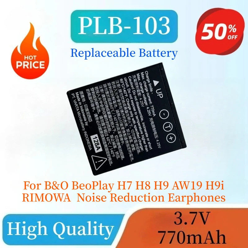 ใหม่ 3.7V 770mAh PLB-103 แบตเตอรี่ Li-ion สําหรับ B & O BeoPlay H7 H8 H9 AW19 H9i RIMOWA หูฟังไร้สาย