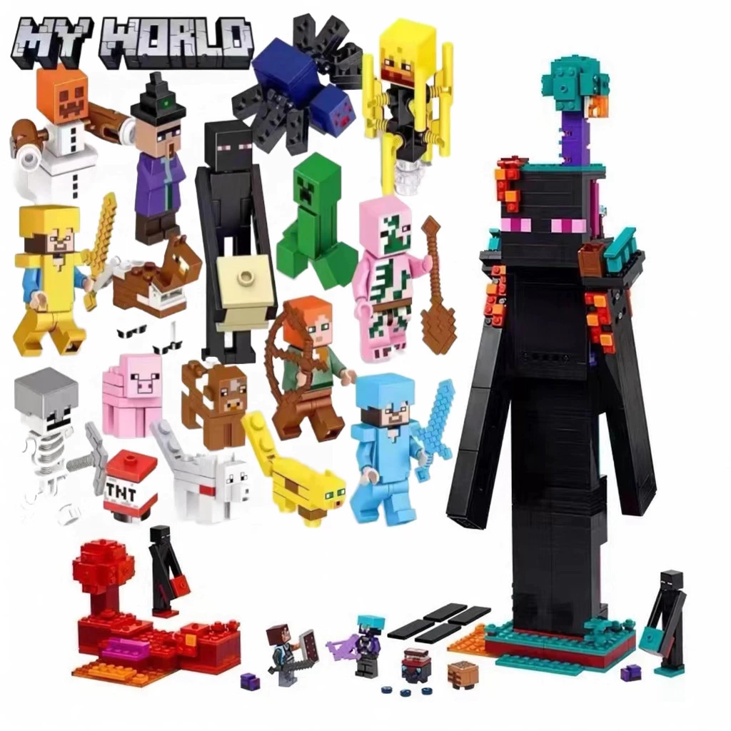 Minecraft เลโก้ Minecraft Series Ending Man Tower ของเล่นตัวต่อ thumbnail 9
