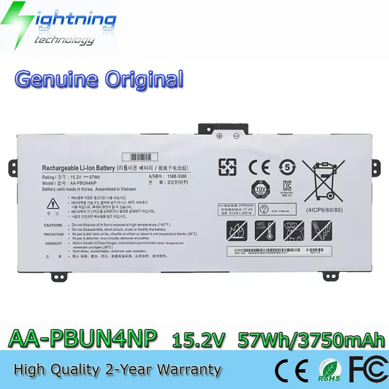 ใหม่ AA-PBUN4NP 15.2V 57Wh แบตเตอรี่สําหรับ Samsung NP940Z5L BA43-00374A NP940Z5L-X01US