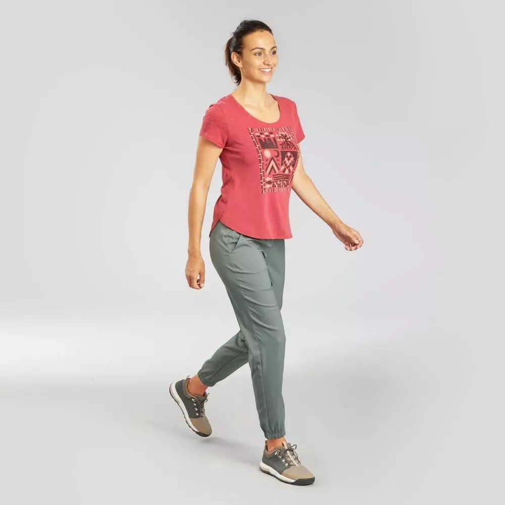 Decathlon กางเกงเดินป่าผู้หญิง รุ่น NH100 สีเทา thumbnail 3