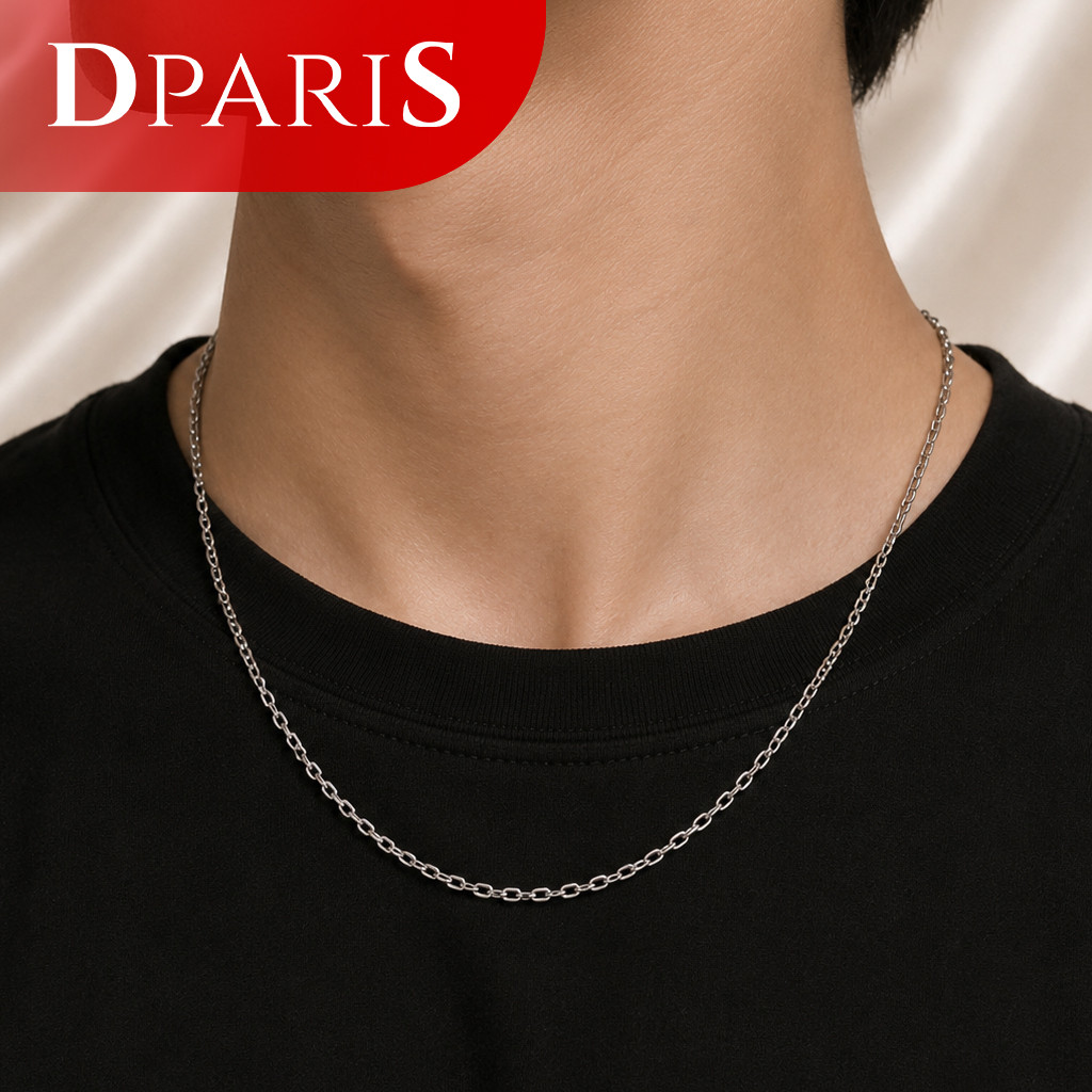 สร้อยคอโซ่เหล็กนิล DPARIS SKL12370
