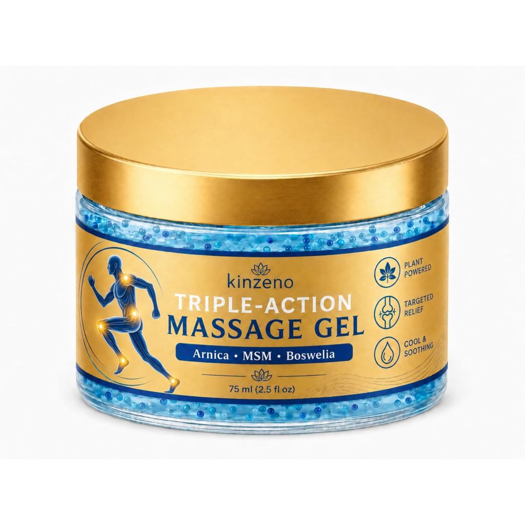 Kinzeno Triple-Action Massage Gel พร้อม Arnica, M & Boswellia, 2.5 Fl Oz