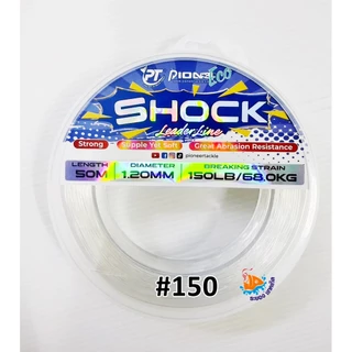 สายช็อคลีด Pioneer SHOCK LEADER LINE 50 M. สีใส ทนแรงกระชาก