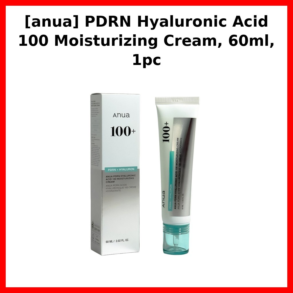 [anua] PDRN Hyaluronic Acid 100 Moisturizing Cream, 60ml, 1pc / Korean Moisturizer / Deep Moisture b
