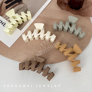 YTL กิ๊บหนีบผมเกาหลีขนาดกลางสี่เหลี่ยมสีด้านขนาด 11cm (พร้อมส่ง)