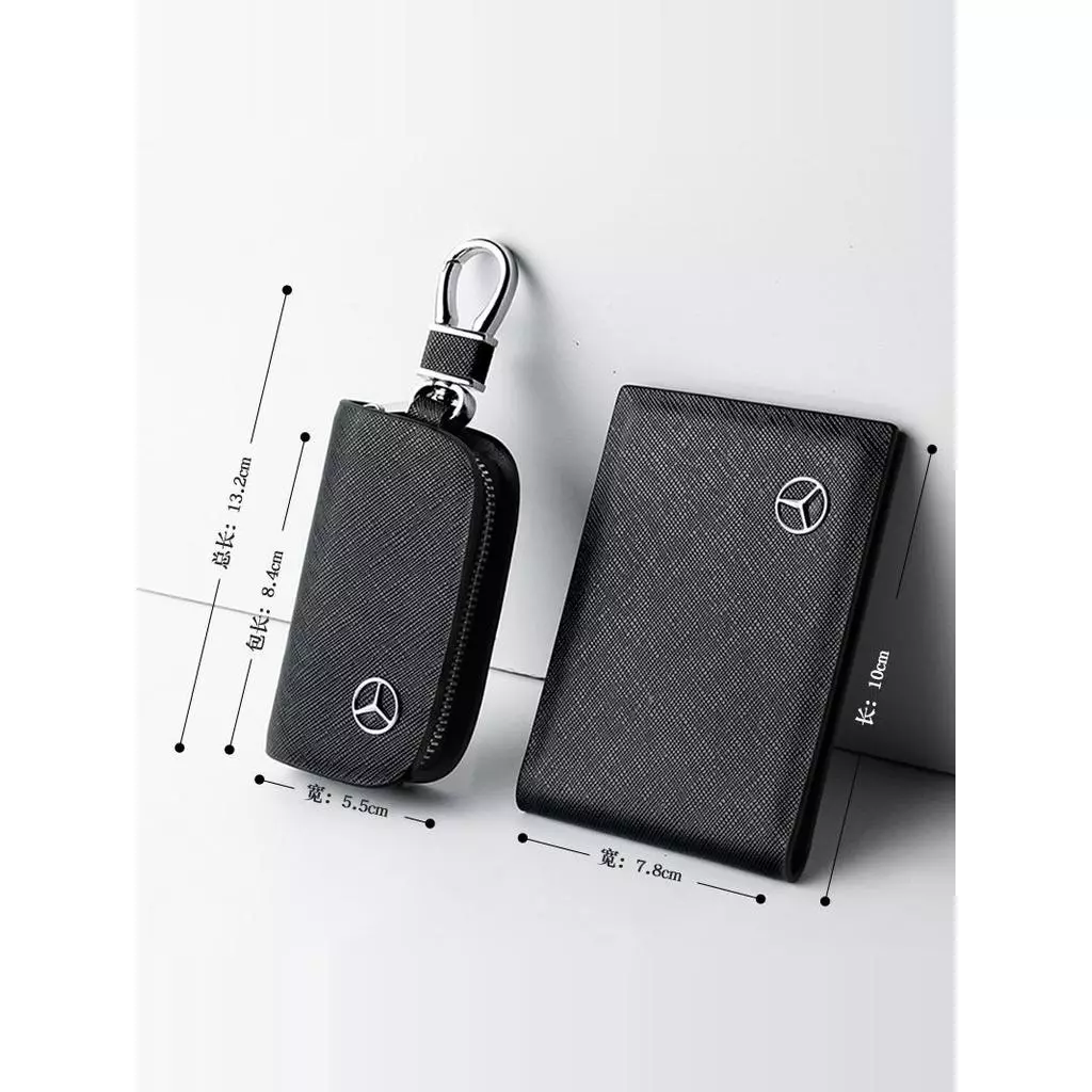 เหมาะสําหรับ Benz Car Key Case ชุดใบขับขี่หนังแท้ High-End Drivers License Book Drivers License thumbnail 5