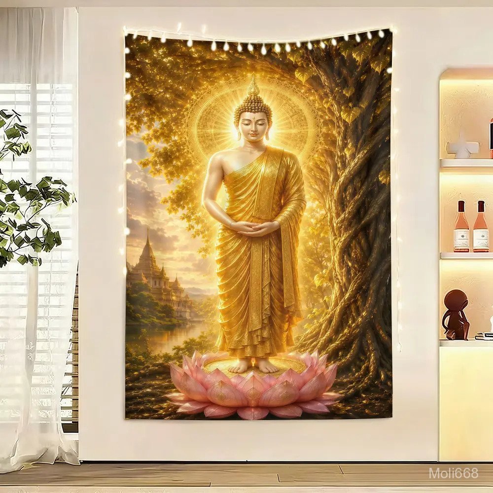 ฉากหลังพระพุทธรูปสำหรับวันอาทิตย์ ใช้ประดับตกแต่งในห้องสักการะและศาลเจ้า