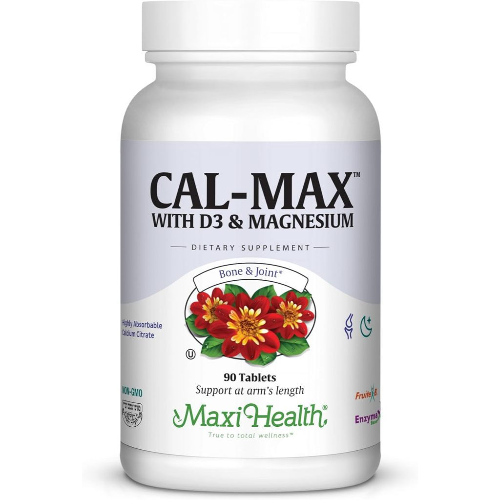 Maxi Health Calcium 90 เม็ด พร้อมวิตามิน D3 และโบรอน - สูตร Koher Health & Nighttime, Calcium Citrat