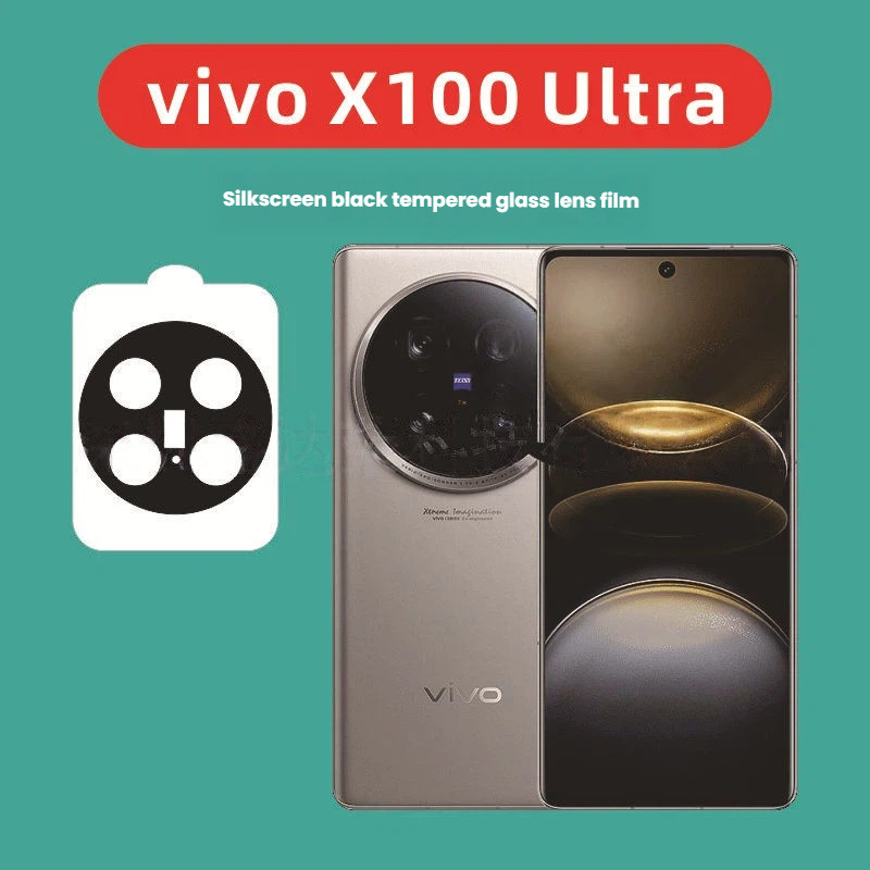 ผ้าไหมสีดําพิมพ์เลนส์กล้องกระจกนิรภัยสําหรับVivo X100 X100 Pro X100S X100S Pro X100 Ultra X200 X200 