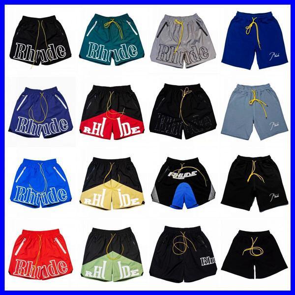 | running shorts | 【กางเกงบอล】 ♝R RHUDE กางเกงขาสั้น High Street Street Wear Drawstring 3m ตัวอักษรส