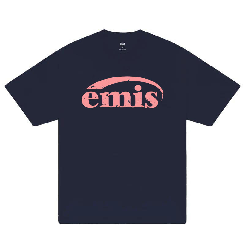 Niche Emis พิมพ์ Xu Mengjie เดียวกันแขนสั้นเสื้อยืดผู้หญิงอินเทรนด์แบรนด์ผ้าฝ้ายแท้รอบคอครึ่งแขน dgv