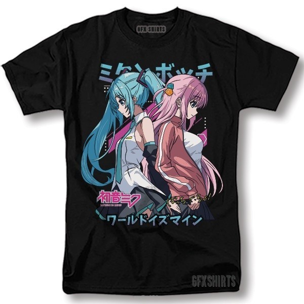 （Hot sale！！） Kaos Baju Hatsune Miku Hitori Gotou T-Shirt Anime Cosplay Hatsune Miku
