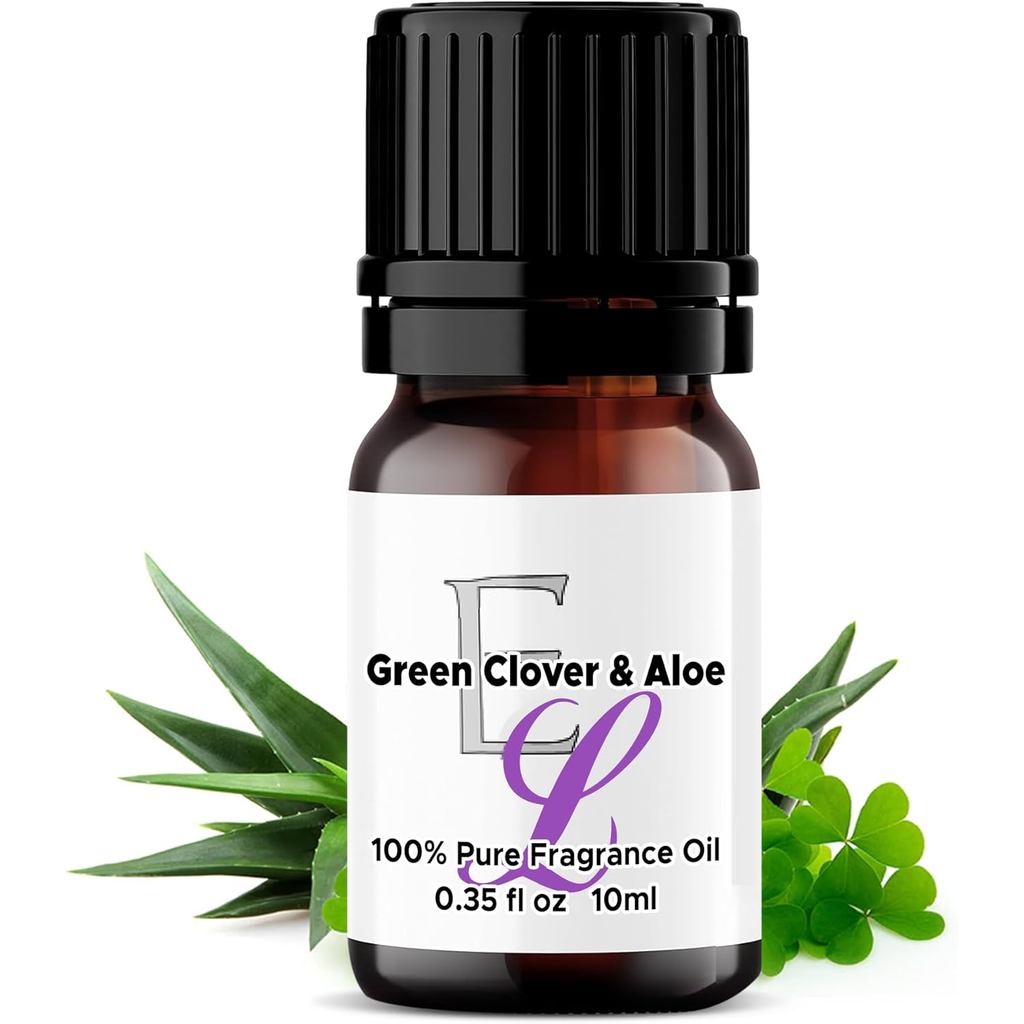 น้ํามันน้ําหอม Ecectic Lady - 10 มล. Fresh Green Clover & Aloe Blend สําหรับดิฟฟิวเซอร์ เทียนและกลิ่