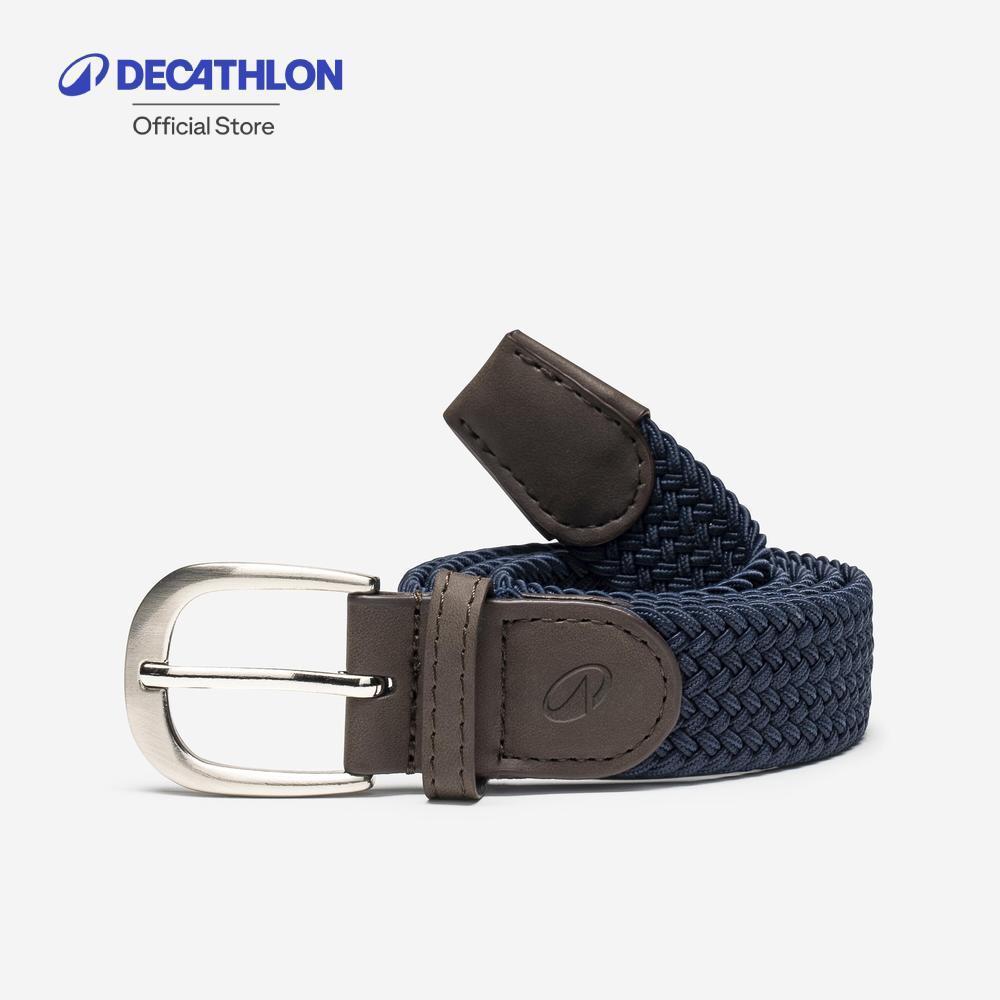 Decathlon Elastic & Stretchy Braided Golf Belt เข็มขัดถักที่ยืดหยุ่นได้ดีสำหรับนักกอล์ฟ - Navy Blue