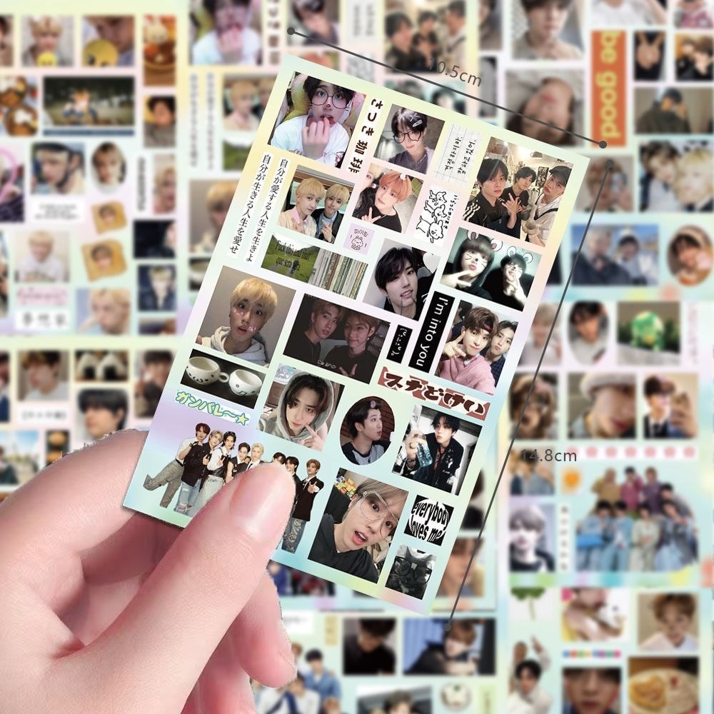 32 StrayKids StrayKids ตัดสติกเกอร์ฟิล์ม Xu Changbin Fangcan มูลค่าสูงกลุ่มเกาหลี Collage วัสดุแพ็คส