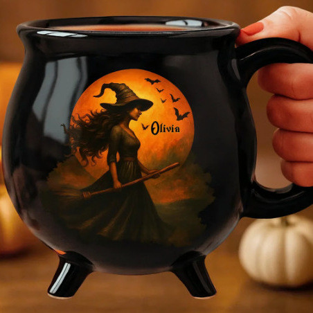 Pure white witch's cup, magic witch's cauldron, witch's potion, witch's cup, magic horse cup