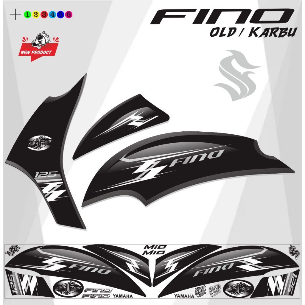 VARIATION OF OLD FINO MOTORCYCLE STRIPING สติ๊กเกอร์เส้น