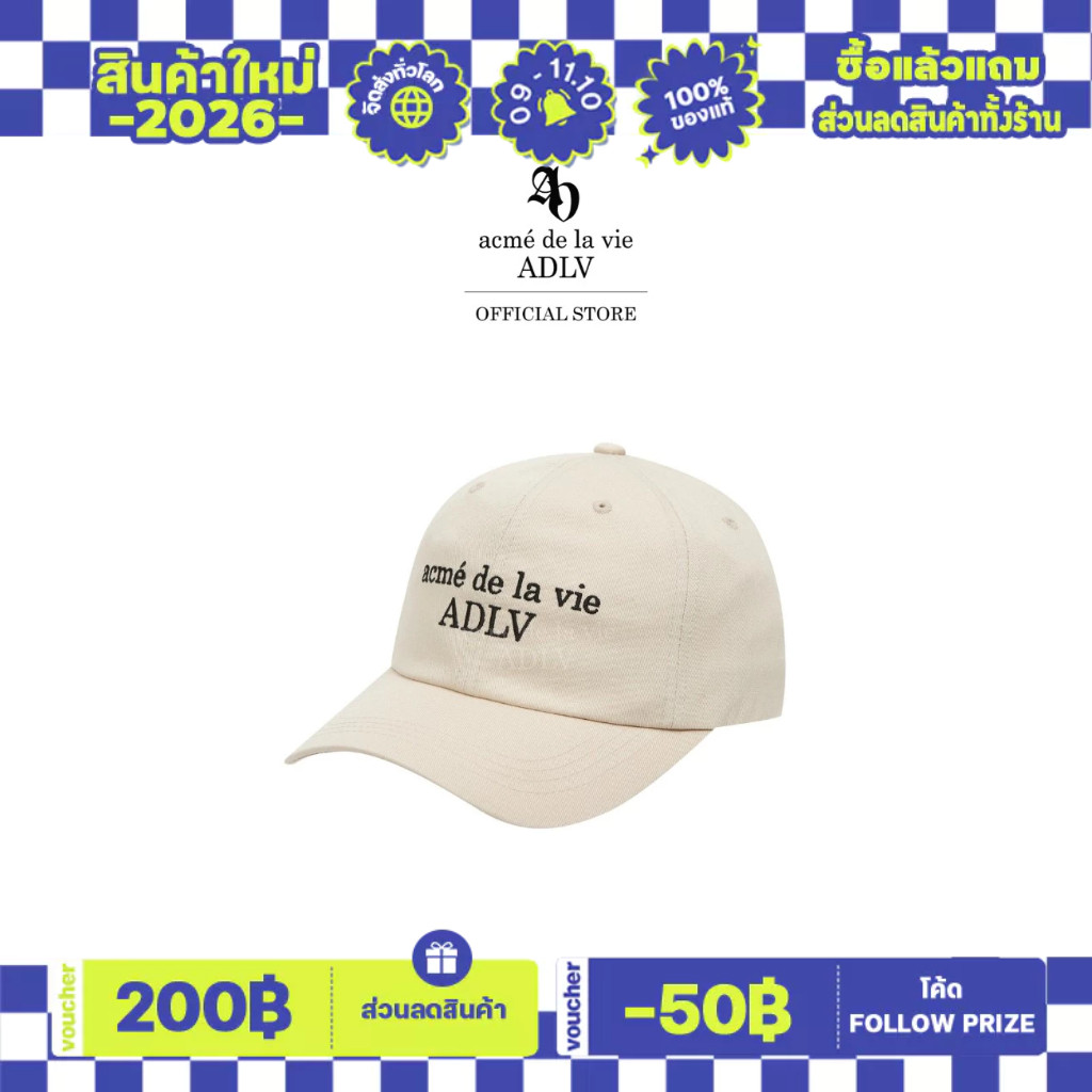 ADLV [acme de la vie] หมวก รุ่น Basic Ball Cap Beige (50022OBCCAU_H4BEXX)