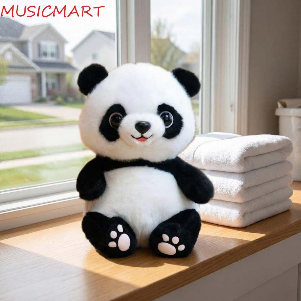 MUSICMART ตุ๊กตาแพนด้าของเล่น,ตกแต่งบ้านตุ๊กตาสัตว์ยัดไส้ตุ๊กตาหมีแพนด้า,สร้างสรรค์ Kawaii จําลอง 23 ซม.PANDAโยนหมอนของเล่นเด็กหมอน