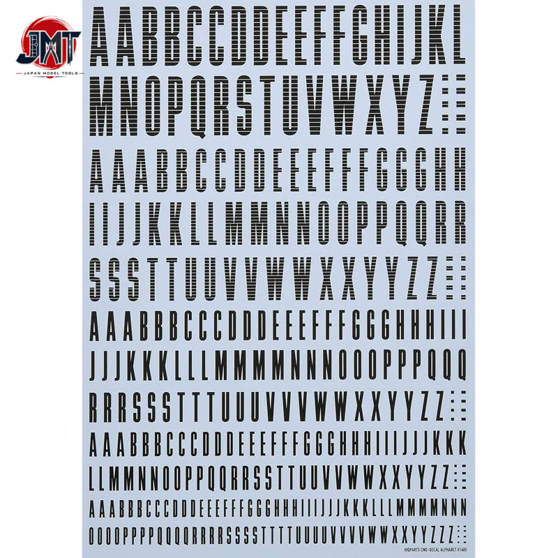 HiQParts CND Decal Alphabet, 1 Sheet for Plastic Models