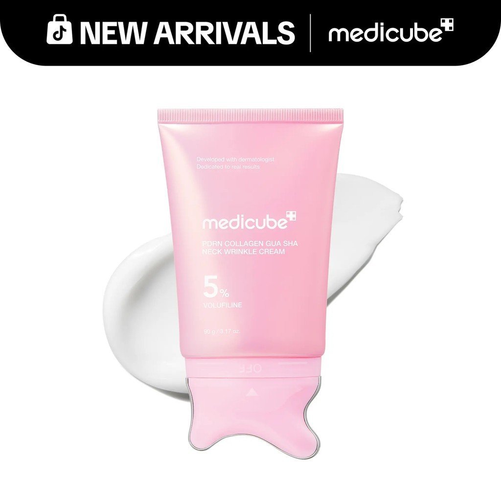 [ใหม่][medicube]PDRNCollagenGuaShaNeckWrinkle|เครื่องนวดพร้อมVolufiline5%+PDRN ในตัว|กระชับ,คอนทัวร์