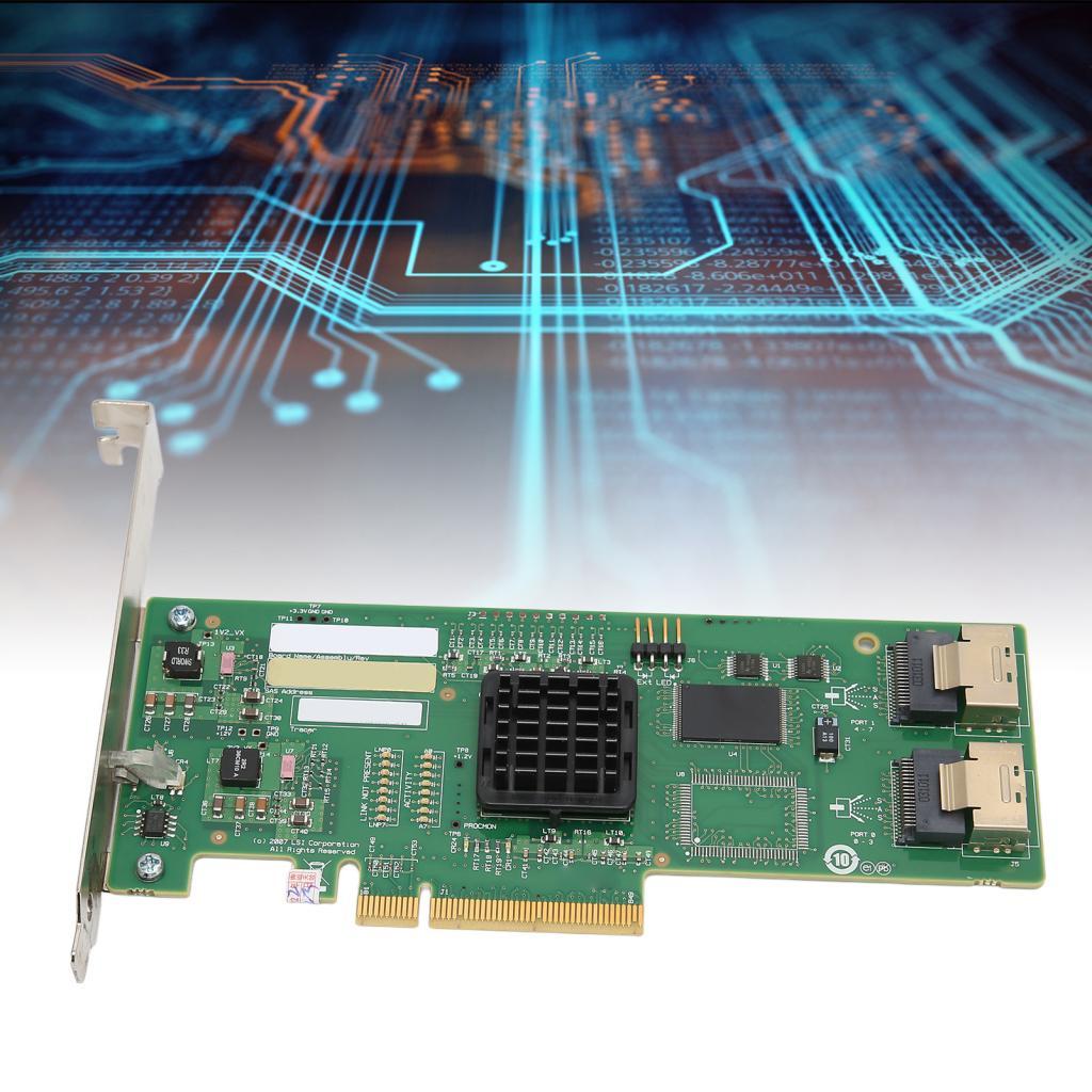 Havashop PCI E X8 Gigabit Ethernet Server อะแดปเตอร์ป้องกันข้อมูล 2 SFF8087 Connector PCB วัสดุ Cont