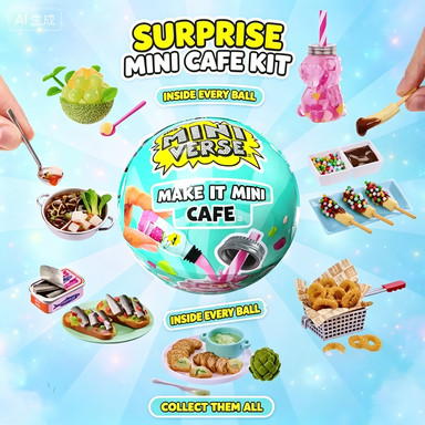 MGAs Miniverse Make It Mini Cafe Series 6 Mystery Blind Capsule ใหม่ Minis รวบรวมสมจริง Cafe อาหารแบ