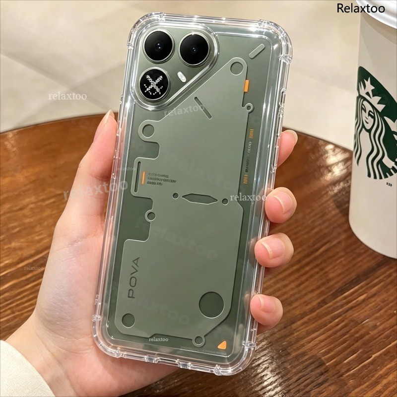 TECNO Pova8 2026 ปลอกใสสําหรับ Tecno Pova 8 Ultra Pro 8Ultra 8Pro Pova8Ultra/8Pro/8 5G 4G LK6 ซิลิโคนอ่อนนุ่มโปร่งใสเคสโทรศัพท์กันกระแทกป้องกันปกหลังปลอก
