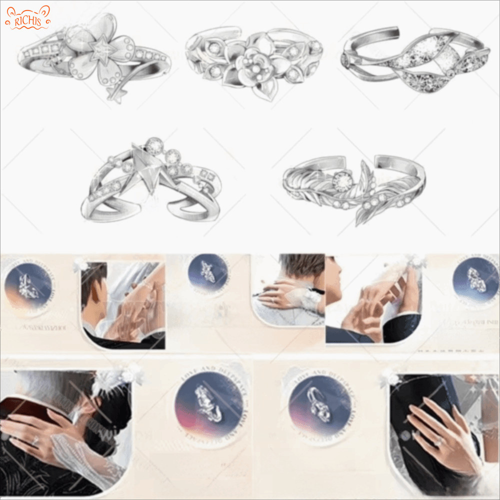 RICHIS Love And Deepspace Ring, Xavier Zayne Wedding Ring, Caleb Rafayel Copper Adjustable Rings Hal