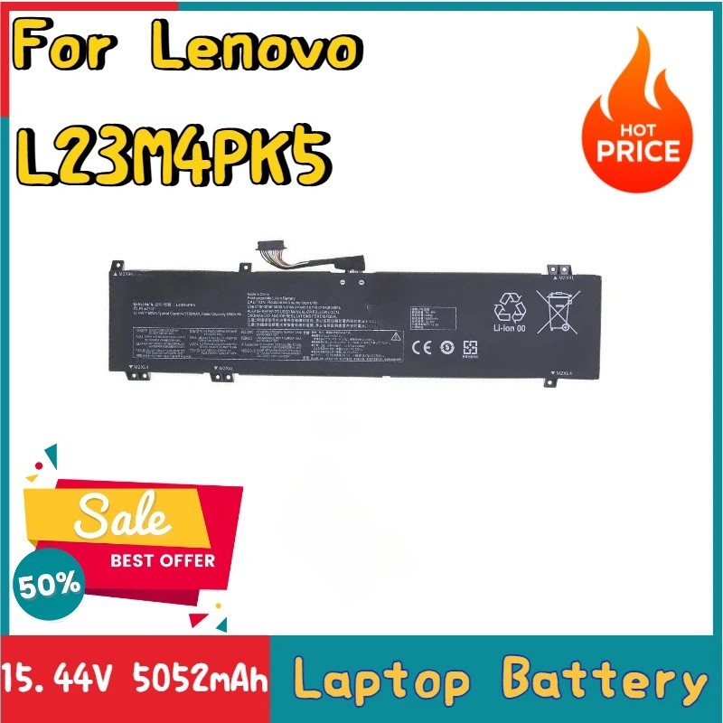 ใหม่ L23M4PK5 แบตเตอรี่แล็ปท็อป 15.4V 5052mAh สําหรับ Lenovo LEGION5 16IRX9 R7000P Y7000P 2024 L23B4