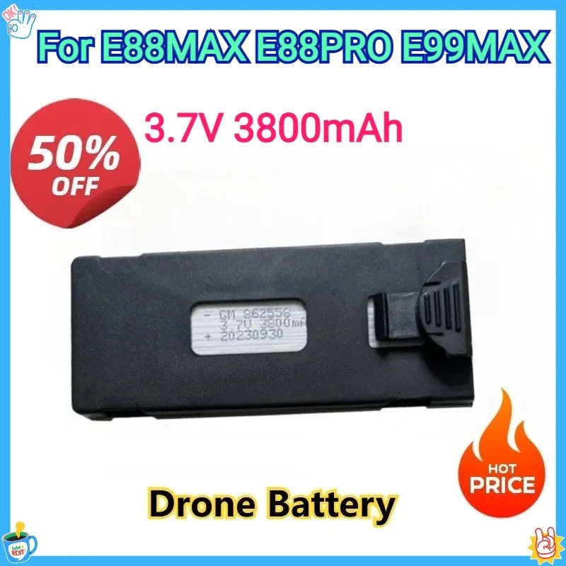 เปลี่ยนแบตเตอรี่ดิจิตอล 3.7V 3800mAh แบตเตอรี่ลิเธียมโมดูลาร์สําหรับ E88MAX E88PRO E99MAX E525 P1 P3