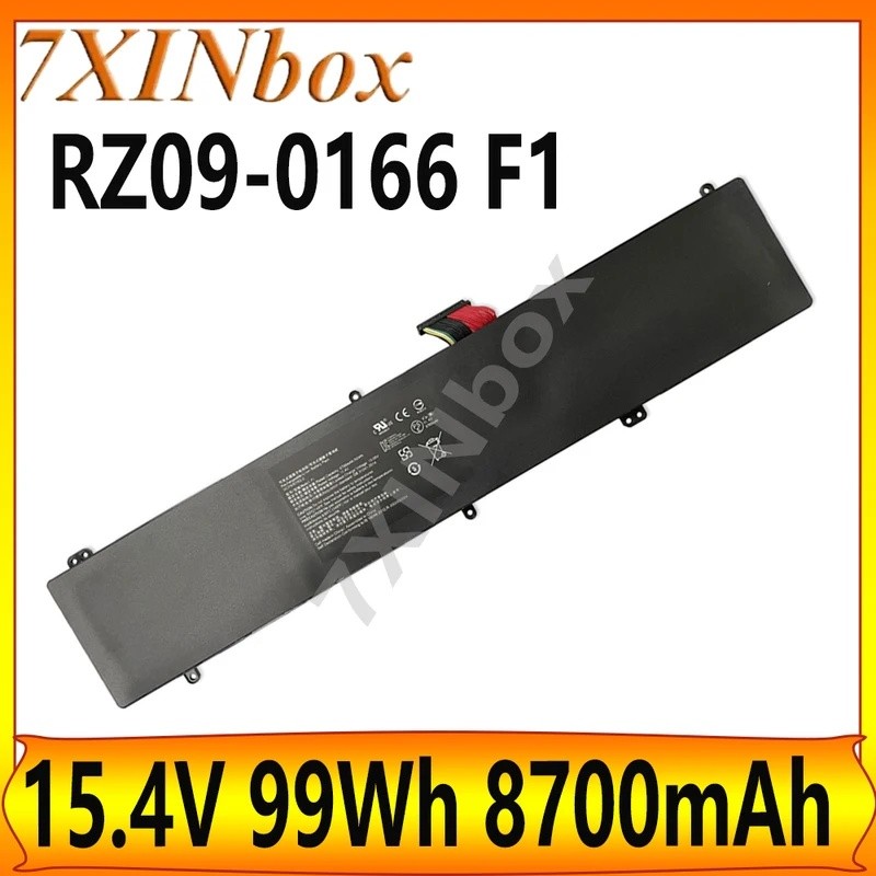 7XINbox OEM 99Wh RZ09-0166 F1 15.4V 8700mAh แบตเตอรี่แล็ปท็อปสําหรับ Razer Blade Pro 17.3 4K i7-7820
