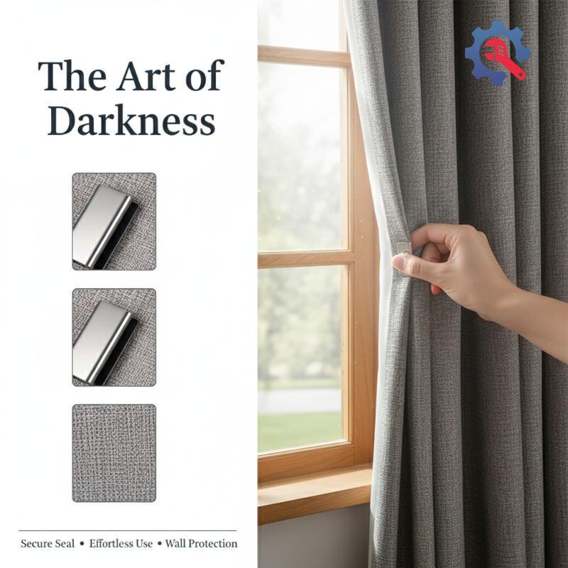 [GEX] คลิปม่านแม่เหล็ก 10 ชิ้น Strong Nail Free out Window Drapery Fasteners สําหรับตกแต่งบ้าน [TH]