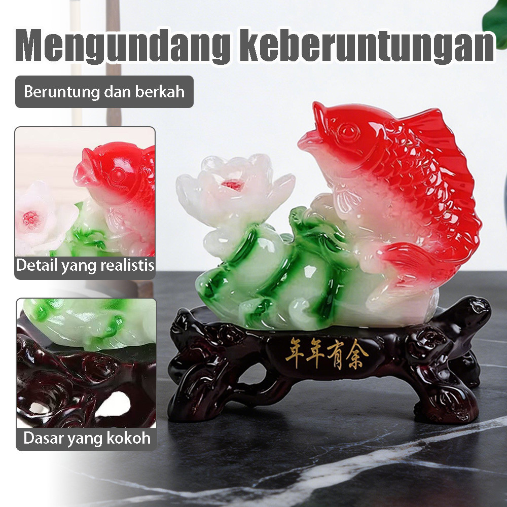 Mini Koi Display เครื่องประดับ Fengshui Mini Display Display Koi Fish Fengshui Mini