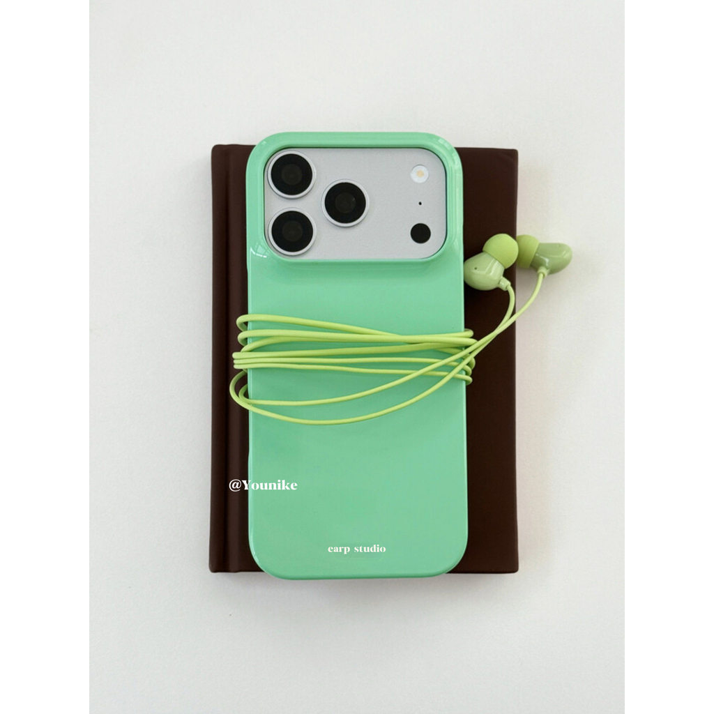 สดชื่นอะโวคาโดสีเขียวสีทึบสไตล์เกาหลีเรียบง่าย ins เหมาะสําหรับ iphone17pro/17promax เคสป้องกัน Apple 16 เคสโทรศัพท์ 16promax เคสป้องกัน 15/13/14 เคส 11/12/12promax/17air