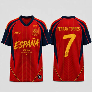 พร้อมส่ง เสื้อฟุตบอลแฟชั่นผู้หญิง ทีมชาติสเปน 2026 สีชมพู คอวี ทรงหลวม YAMAL 19 / FERRAN 7 ผ้าเมชแห้งไว XS-4XL