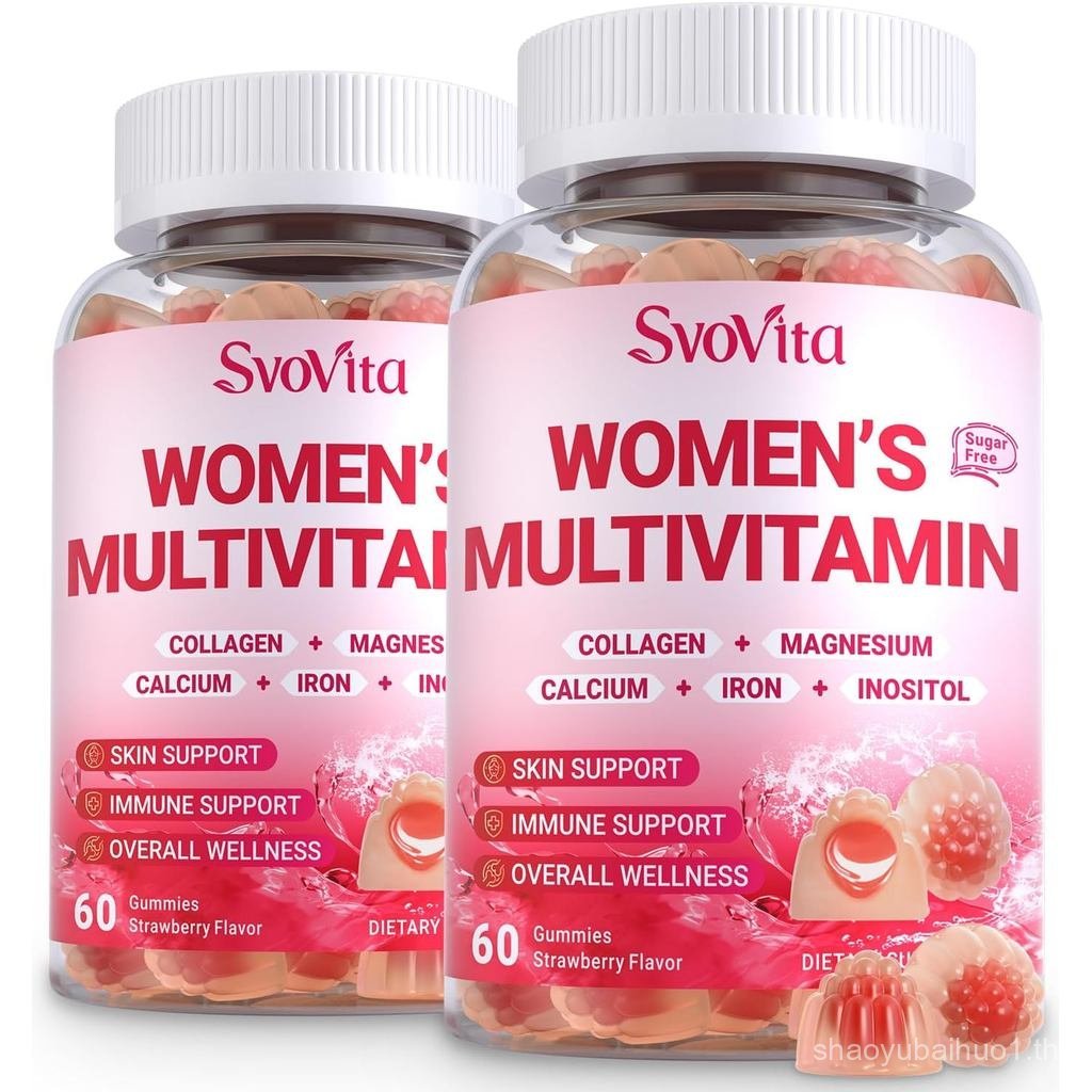 Methylated Multi สําหรับผู้หญิงสตรี Multi Gummy พร้อมคอลลาเจนแคลเซียมแมกนีเซียม ABCE Womens s สําหรั