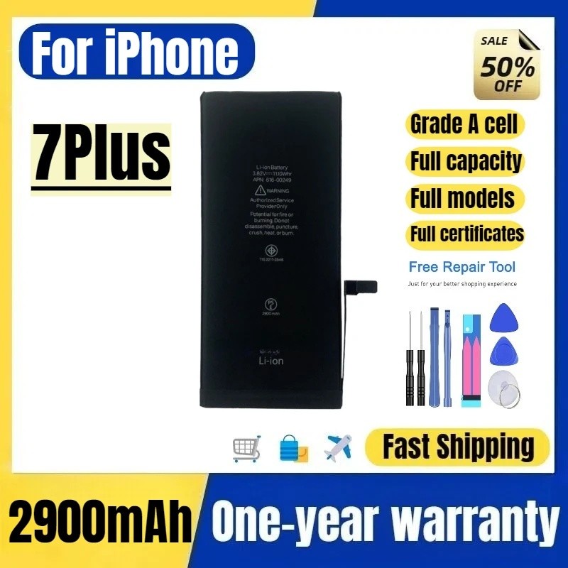 A1661/A1784 สําหรับ Iphone 7Plus แบตเตอรี่โทรศัพท์มือถือคุณภาพสูงความจุเดิมเปลี่ยน Bateria เกรด A Ce
