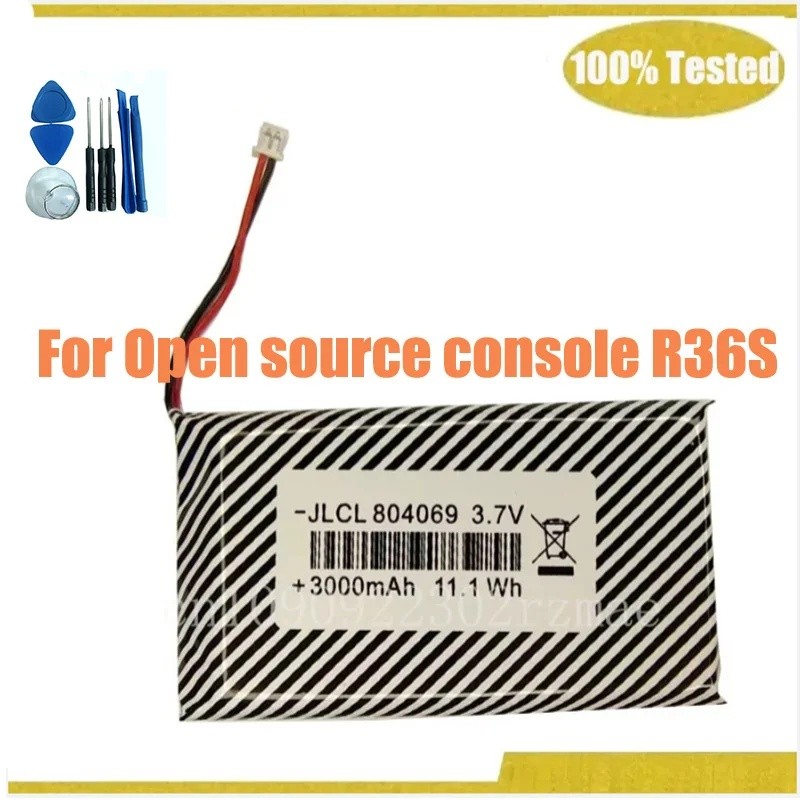 804169 804069 804066 ลิเธียมโพลิเมอร์ 3.7V 3000mAh สําหรับคอนโซลเปิดแหล่ง R36S เครื่องเกมแบตเตอรี่แบ