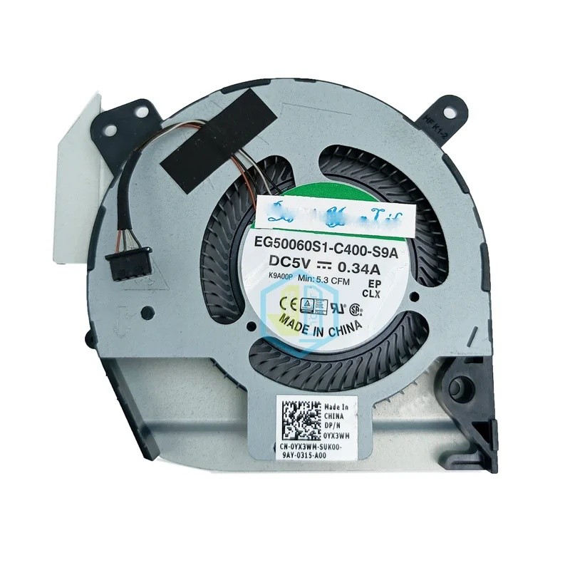 พัดลมระบายความร้อนแล็ปท็อปสําหรับ Dell Latitude 5401 5402 P98G คอมพิวเตอร์ CPU Cooler หม้อน้ํา EG500