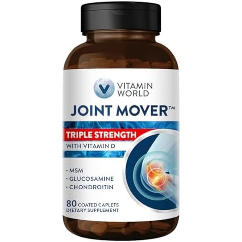 Vitamin World Triple Strength Joint Mover พร้อมวิตามินดี Glucosamine Chondroitin M 80 แคปซูล ส่งเสริ