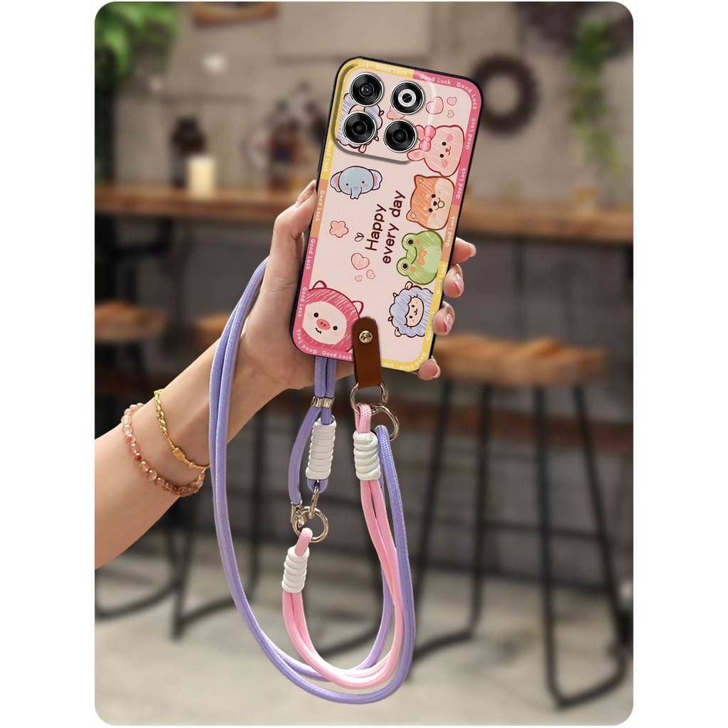 Graffiti ป้องกันเคสโทรศัพท์สําหรับ ZTE Blade V70/Axon70 ปกหลัง Crossbody การ์ตูนป้องกันฝุ่นทนทานแฟชั