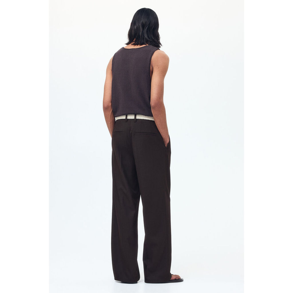 H&M(เอชแอนด์เอ็ม) กางเกงทรงหลวมตัดเย็บอย่างประณีต Men Loose Fit Tailored trousers 1316752_1