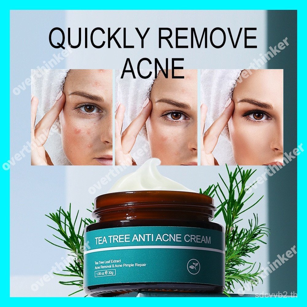 มาใหม่ล่าสุด Original SKIN EVER Tea Tree Anti Acne Cream 30g Reapir Acne Scar Balance Water and Oil