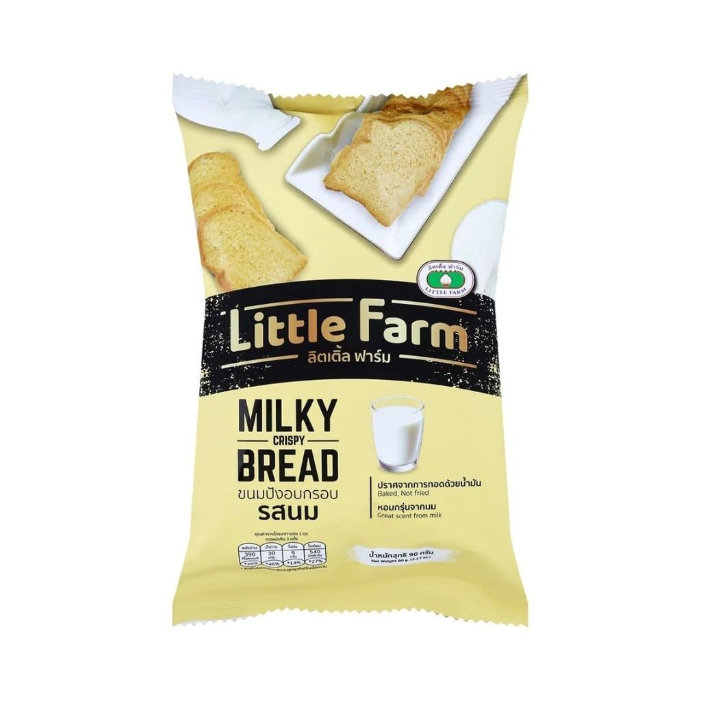 ลิตเติ้ลฟาร์ม ขนมปังนม Little Farm Milk Bread 90g.